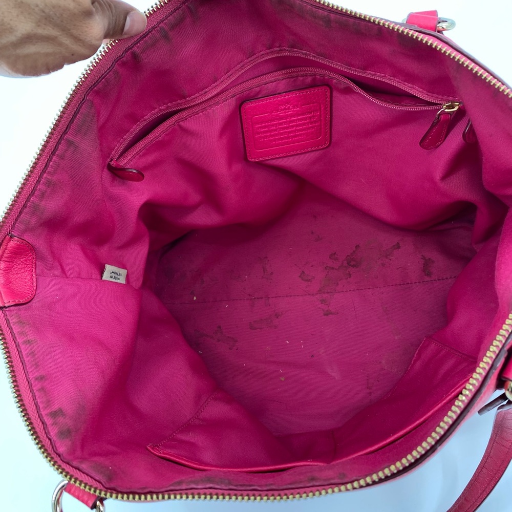 Coach Kacey ‘Fusion Pink’ Full Zip Medium Satchel - Picture 14 of 14